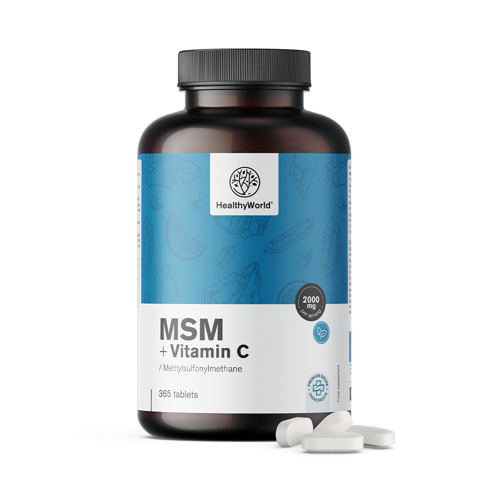 MSM 2000 mg  s vitaminom C.