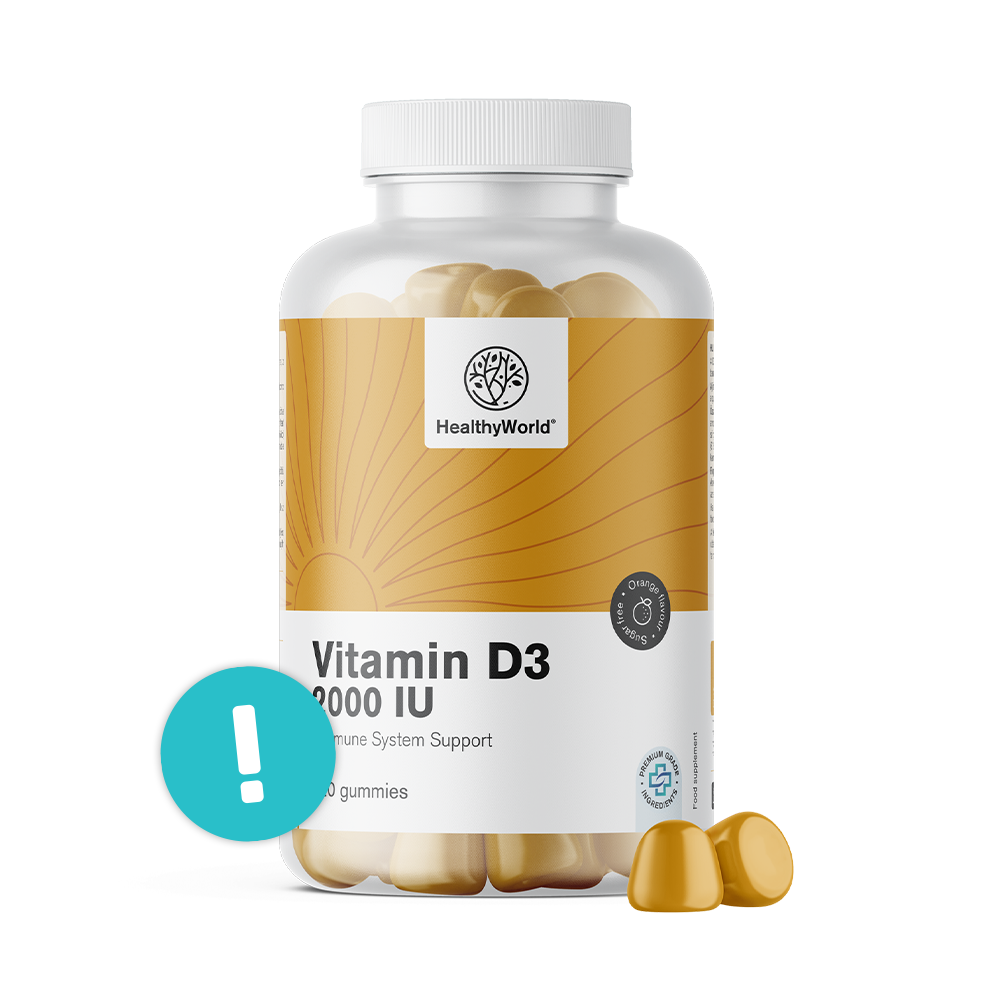 Vitamin D3 2000 tj. u obliku gumenih bombona.