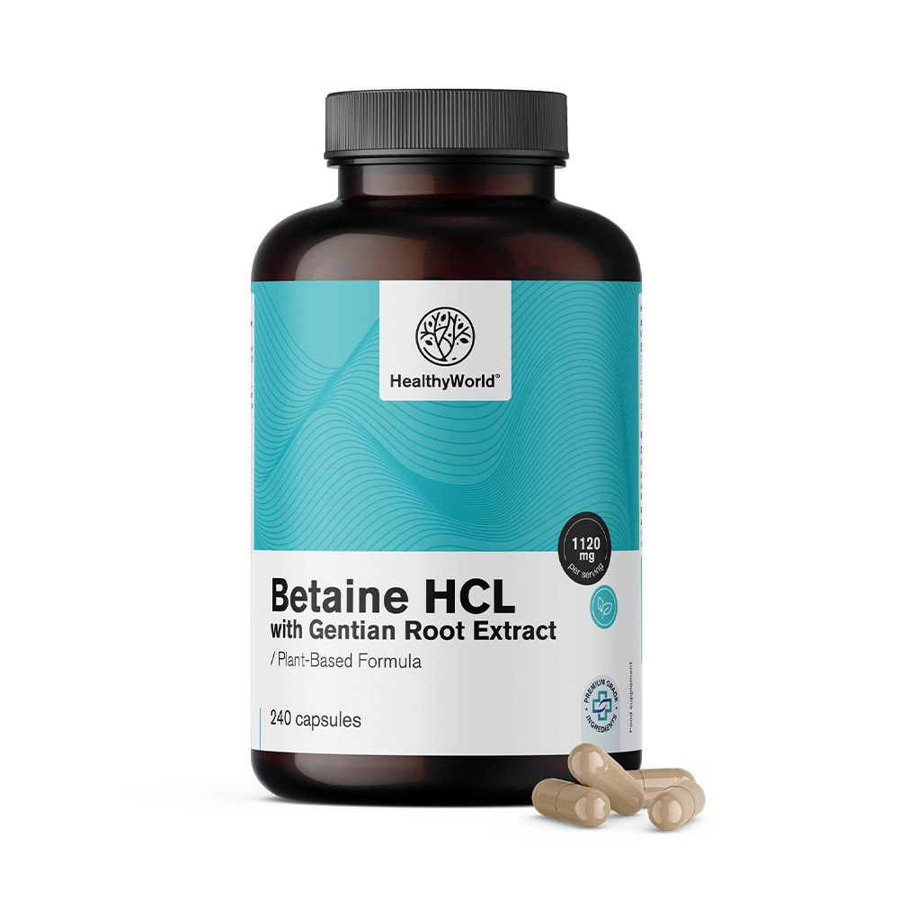 Betain HCL 1120 mg s encianom