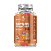 Multivitamini i omega 3-6-9 za djecu, 120 gumenih medvjedića