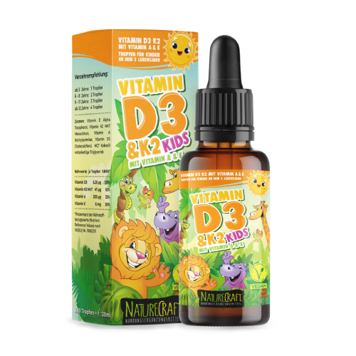 Veganski vitamin D3 + K2 u kapima - za djecu